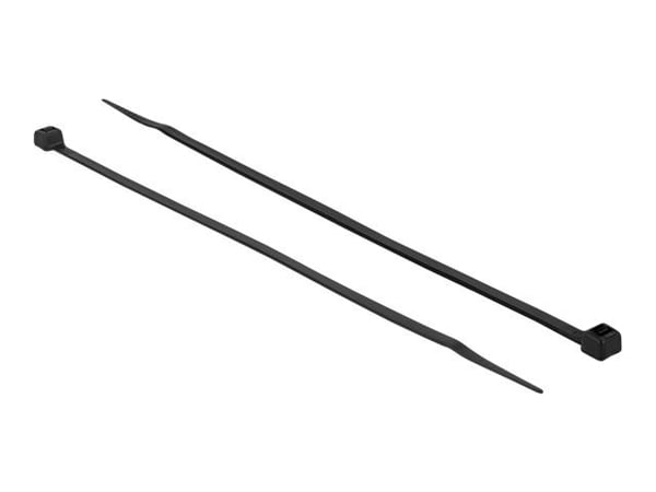 DeLOCK 19189, Kaksiaukkoinen johdinside, Polyamidi, Musta, 5 cm, 20 cm, 4,8 mm