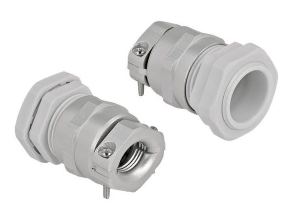 DeLOCK 60360, Harmaa, Metalli, Muovi, 1 kpl, Suora, PG21, 1 cm