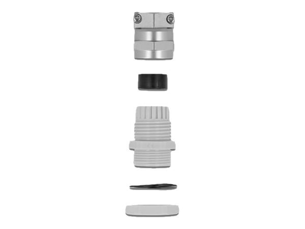DeLOCK 60352, Harmaa, Metalli, Muovi, 1 kpl, Suora, PG9, 8 mm