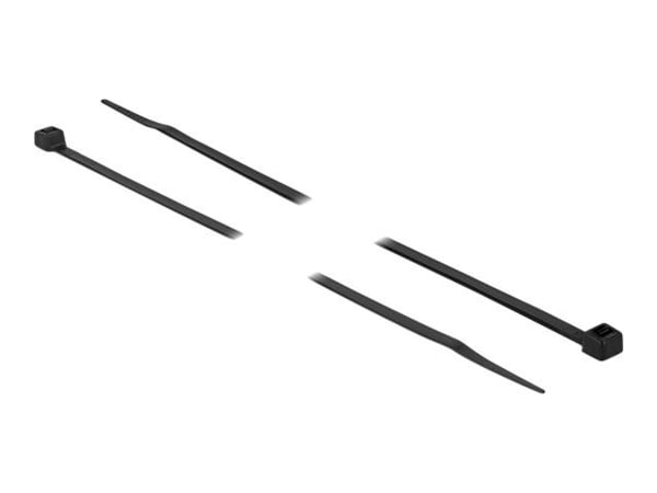 DeLOCK 19556, Kaksiaukkoinen johdinside, Polyamidi, Musta, 8,1 cm, 30 cm, 4,8 mm