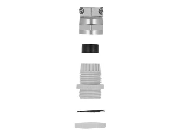 DeLOCK 60358, Harmaa, Metalli, Muovi, 1 kpl, Suora, PG16, 1 cm