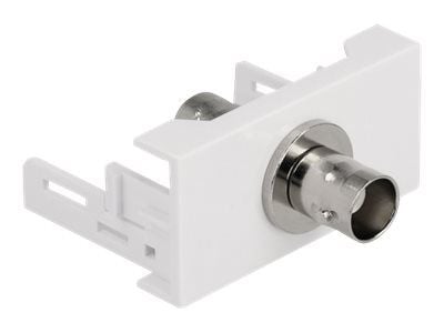 Delock - Easy 45 - trykklåsmodul - BNC - 1 modul - hvit, RAL 9003