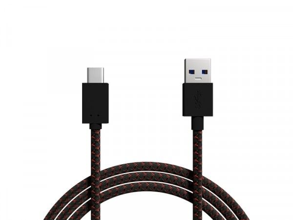 USB-kabel Blow USB-A till 1 m svart (66-126#)