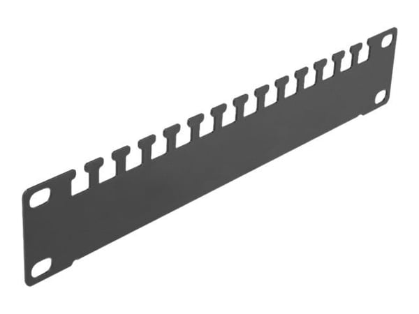 Delock - Cable management rail - rackmonterbar - svart - 1U - 10"