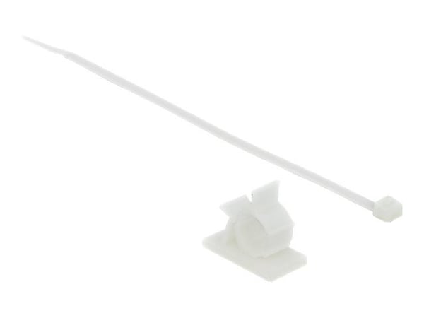 Delock - Kabelbandsats - bordsmonterbar, väggmontering - 30 cm - vit