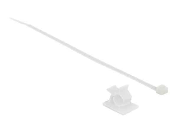 Delock - Kabelbandsats - bordsmonterbar, väggmontering - 20 cm - vit