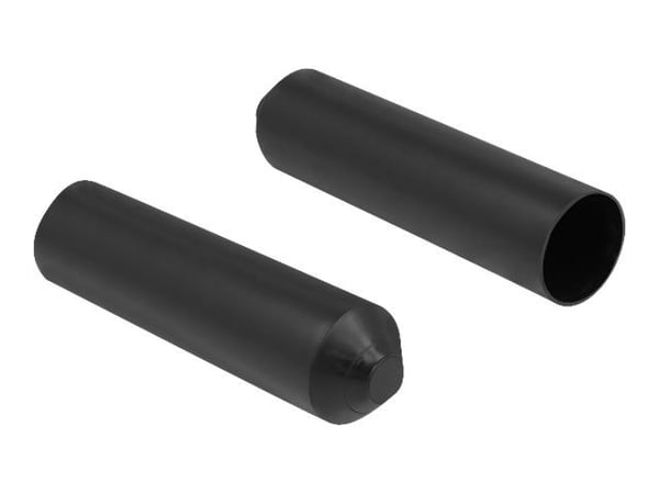 Delock - Kabeländlock - svart (paket om 2)