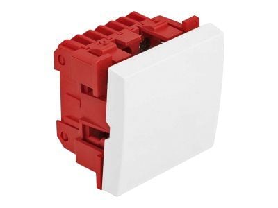 Delock - Easy 45 - trykknappbryter - 1 vippebryter - 10 A - AC 250 V - hvit, RAL 9003