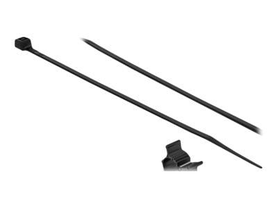 Delock - Kabelbandsats - bordsmonterbar, väggmontering - 20 cm - svart