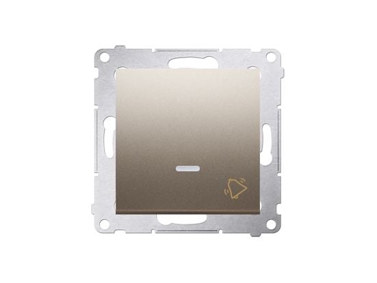 Kontakt-Simon DD1L.01/44, Tryckknappsbrytare, Plast, Guld, IP20, IP44, 250 V, 10 A