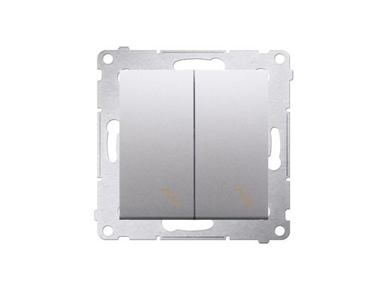 Kontakt-Simon DW6/2L.01/43, Plast, Silver, IP20, IP44, 250 V, 10 A, 75 mm
