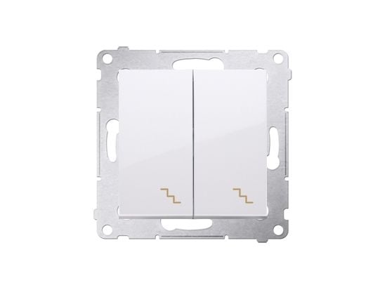 Kontakt-Simon DW6/2L.01/11, Muovi, Valkoinen, IP20, IP44, 250 V, 10 A, 75 mm