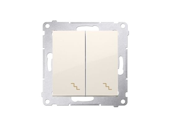 Kontakt-Simon DW6/2.01/41, Muovi, Valkoinen, IP20, IP44, 250 V, 10 A, 75 mm