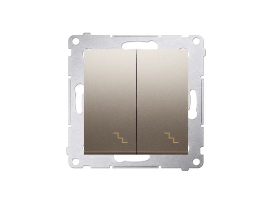 Contact-Simon DW6/2.01/44, muovi, kultainen, IP20, IP44, 250 V, 10 A, 75 mm