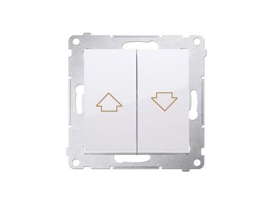 Kontakt-Simon DZP1.01/11, Painikekytkin, Muovi, Valkoinen, IP20, IP44, 250 V, 10 A