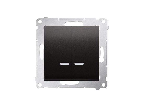 Kontakt-Simon DW5BL.01/48, Plast, Anthracit, IP20, IP44, 250 V, 10 A, 75 mm