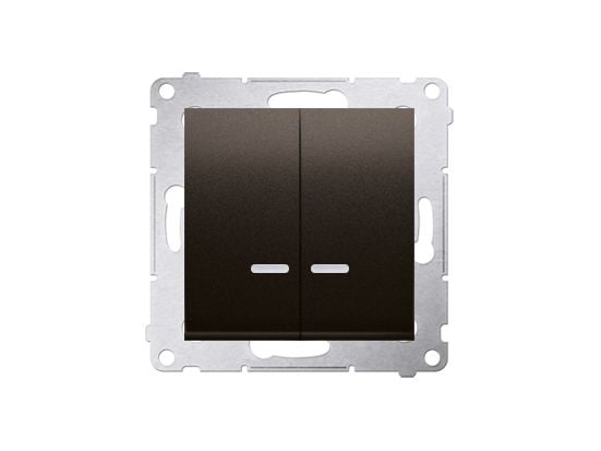Kontakt-Simon DW5BL.01/46, Plast, Pronssi, IP20, IP44, 250 V, 10 A, 75 mm