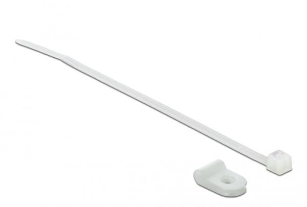 Delock - Kabelbinder - 10 cm - vit