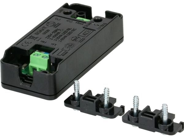 Max Hauri AG 161272, Dimmer, 100 W, Extern, Knappar, Svart, halogen, Glödande, LED
