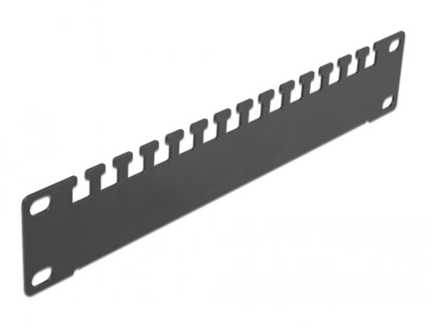 Delock - Cable management rail - rackmonterbar - svart - 1U - 10"