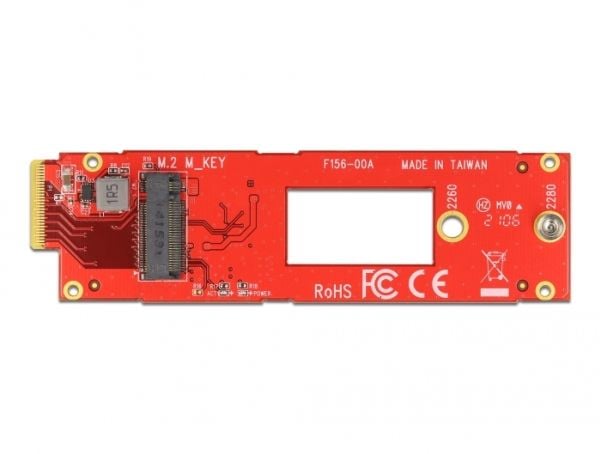 Delock - Lagringskontroll - M.2 - 1 kanal - M.2 NVMe-kort - EDSFF E1.S