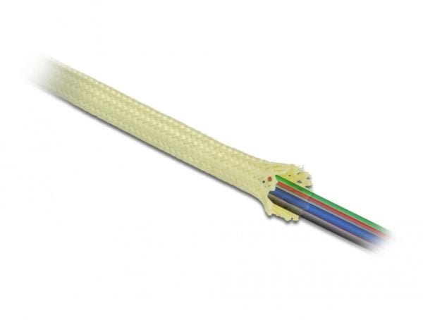 Delock - Flätad ärm - 2 m - gul