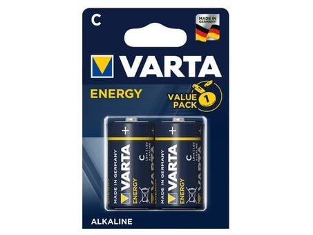 Varta Energy, Kertakäyttöinen akku, C, Alkali, 1,5 V, 2 kpl