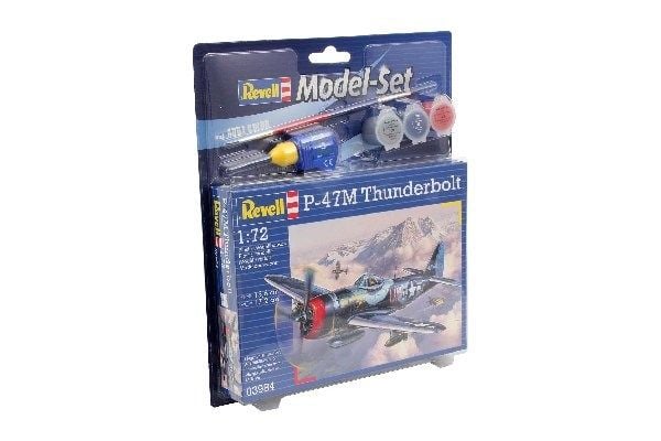 Revell P-47M Thunderbolt, Flymodell med fastvinge, Monteringssett, 1:72, Republic P-47 Thunderbolt, Plast, Mellom
