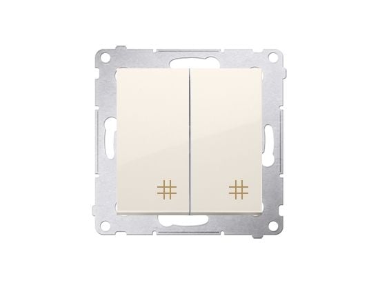 Kontakt-Simon DW7/2.01/41, Muovi, Valkoinen, IP20, 250 V, 10 A, 75 mm