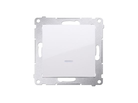 Kontakt-Simon DP1L.01/11, Tryckknappsbrytare, Plast, Vit, IP20, IP44, 250 V, 10 A