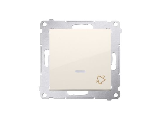 Kontakt-Simon DD1L.01/41, Tryckknappsbrytare, Plast, Vit, IP20, IP44, 250 V, 10 A