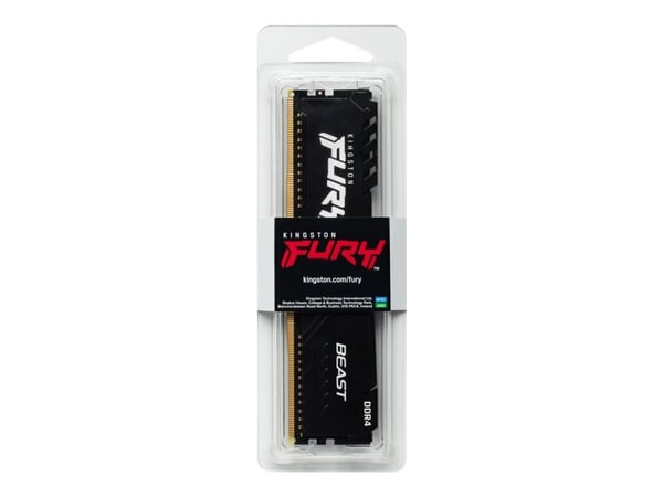Kingston FURY Beast - DDR4 - modul - 16 GB - DIMM 288-pin - 3200 MHz / PC4-25600 - CL16 - 1.35 V - ikke-bufret - ikke-ECC - svart