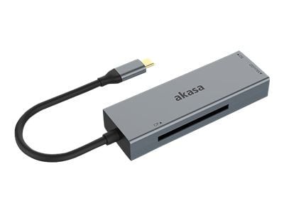 Akasa - Kortleser (CF I, CF II, SD, microSD, SDHC, microSDHC, SDXC, microSDXC, SDHC UHS-II, SDHC UHS-II, microSDHC UHS-II, microSDXC UHS-II) - USB-...