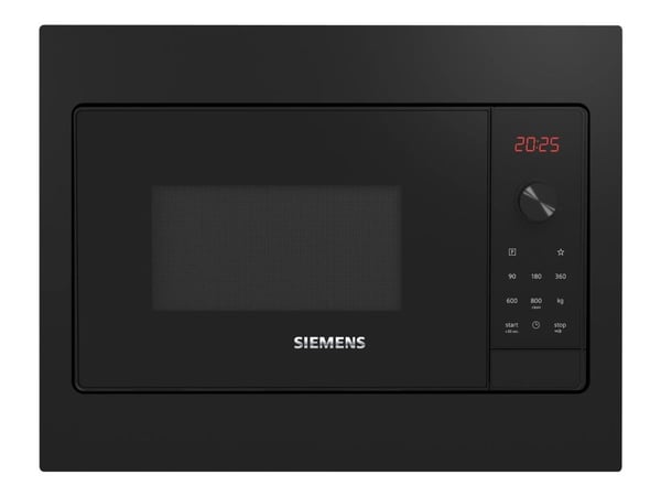 Siemens iQ300 BF523LMB3, Kiinteä, Solo-mikroaaltouuni, 20 L, 800 W, Rotaatio, Kosketus, Musta, Ruostumaton teräs