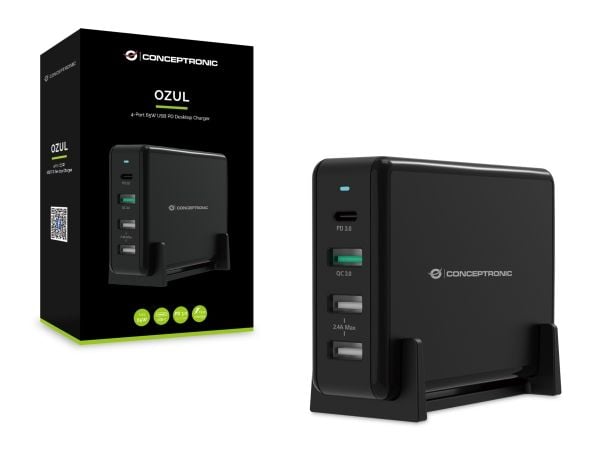 Conceptronic OZUL01B, Sisätila, AC, 5 V, Musta
