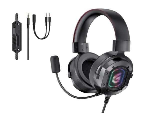 Conceptronic ATHAN03B, Langallinen, 20 - 20000 Hz, Pelaaminen, 477 g, Kuulokkeet, Musta