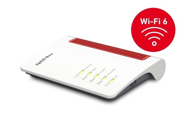 FRITZ!Box 7530 AX - Trådlös router - DSL-modem 4-ports-switch - 1GbE - Wi-Fi 6 - Dubbelband - VoIP-telefonadapter (DECT)