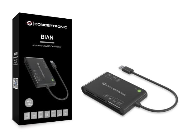 Conceptronic BIAN01B, USB 3.2 Gen 1 (3.1 Gen 1), Sort, 26 g