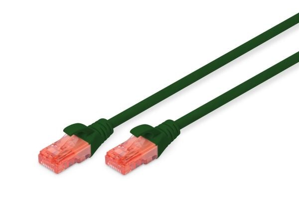 DIGITUS Professional - Koblingskabel - RJ-45 (hann) til RJ-45 (hann) - 10 m - UTP - CAT 6 - IEEE 802.3 - halogenfri, formstøpt, uten hindringer - g...
