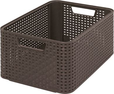 Curver Style M, Lager kurv, Brun, Rattan (vifte), Monokromatisk, Baderom, Soverom, 386 mm