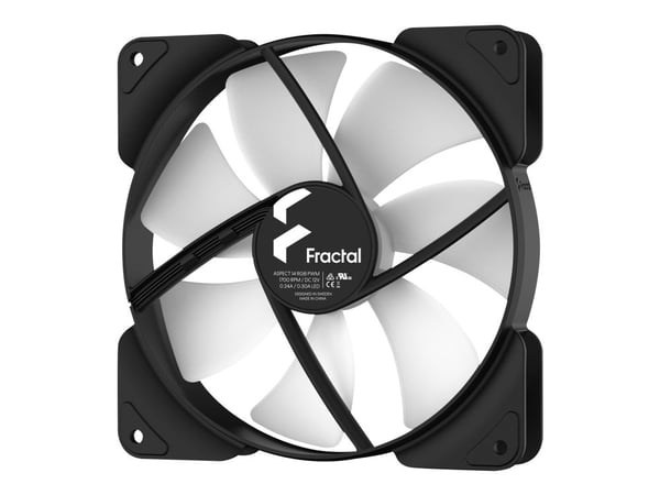 Fractal Design Aspect 14 RGB PWM - Lådfläkt - 140 mm - svart