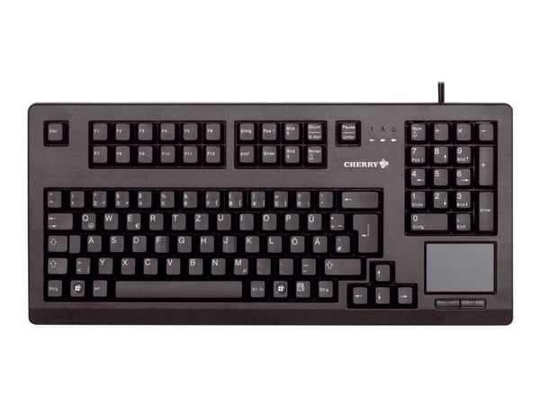 CHERRY TouchBoard G80-11900, Täysikokoinen (100 %), Langallinen, USB, QWERTY, Musta