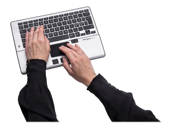 Mousetrapper Alpha, Tenkeyless (80–87 %), USB + Bluetooth, QWERTY, Hopea, Sisältää hiiren