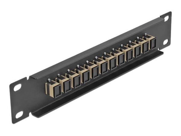Delock - Koblingspanel - SC MM X 12 - svart - 1U - 10"