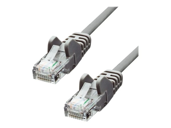ProXtend - Liitäntäjohto - RJ-45 (uros) RJ-45 (uros) - 25 cm - UTP - CAT 5e - muotoiltu, solmuton - harmaa - harmaa