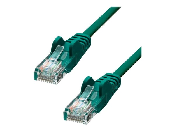 ProXtend - Koblingskabel - RJ-45 (hann) til RJ-45 (hann) - 25 cm - UTP - CAT 5e - formstøpt, uten hindringer - grønn