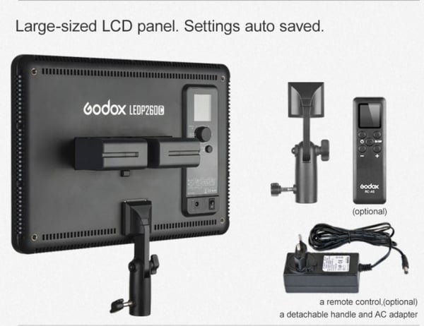 Godox LEDP260C - 30 W - LED - Musta - Valkoinen - 1 kpl - 920 g (LEDP260)