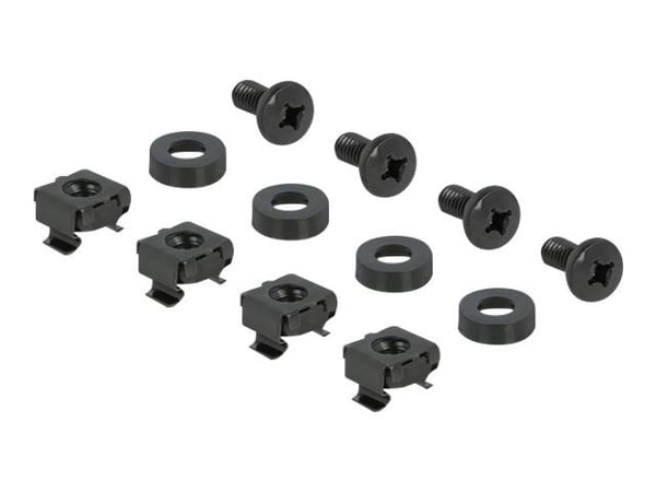 Delock - Rackpanel för kabelhantering - svart - 1U - 19"