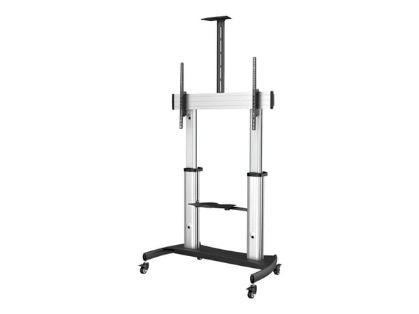 StarTech.com STNDMTV100, 2,54 m (100"), 200 x 200 mm, 1000 x 600 mm, -10 - 5°, Terästä, Musta, Hopea