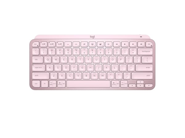 Logitech MX Keys Minimalist Wireless Illuminated Keyboard - Tastatur - trådløs - 2.4 GHz - Rose - Nordic